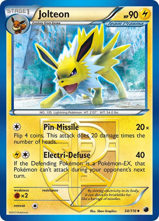 Pokemon Jolteon 34/116 Plasma Freeze