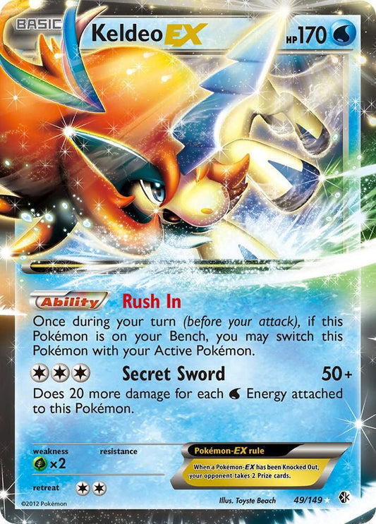 Pokemon Keldeo EX 49/149 Boundaries Crossed