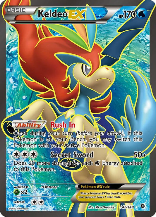 Pokemon Keldeo EX 142/149 Boundaries Crossed