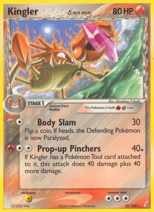 Pokemon Kingler δ 22/100 Crystal Guardians