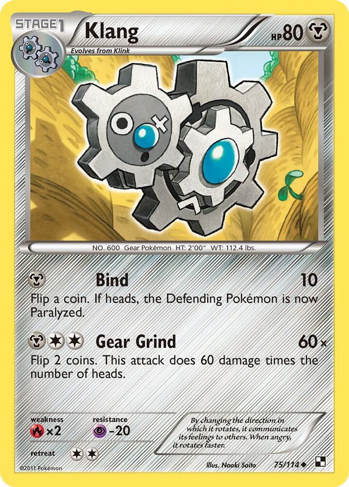 Pokemon Klang 75/114 Black & White