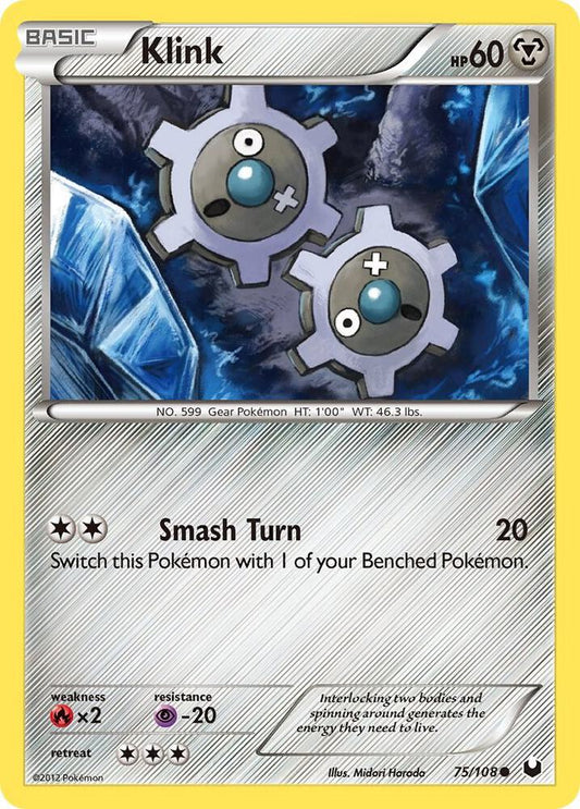 Pokemon Klink 75/108 Dark Explorers