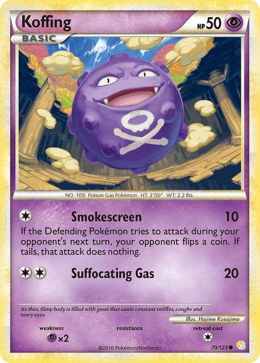 Pokemon Koffing 70/123 HeartGold & SoulSilver