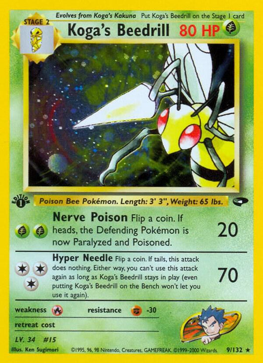 Pokemon  Koga's Beedrill 9/132 Gym Challenge