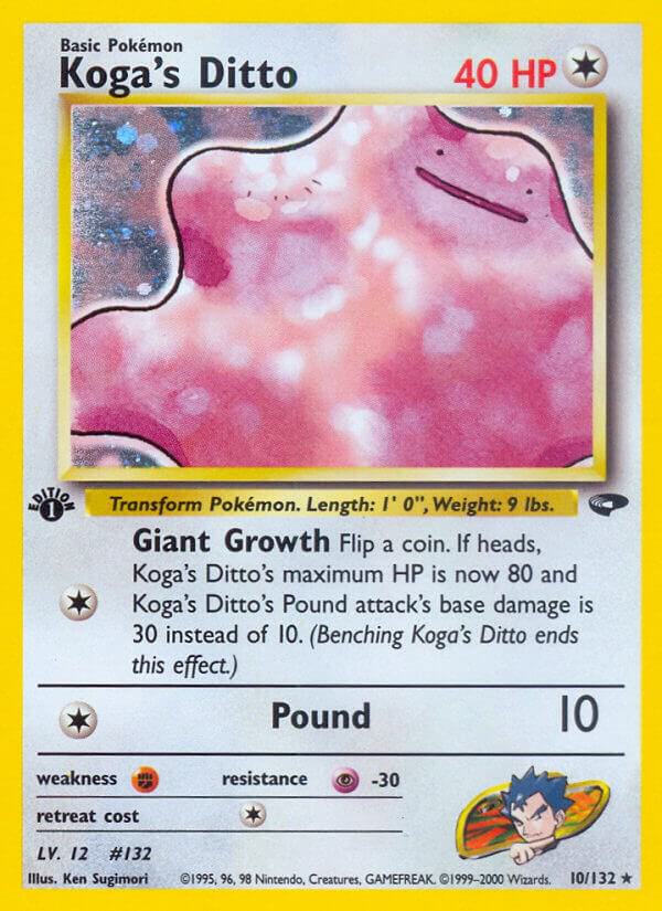 Pokemon  Koga's Ditto 10/132 Gym Challenge