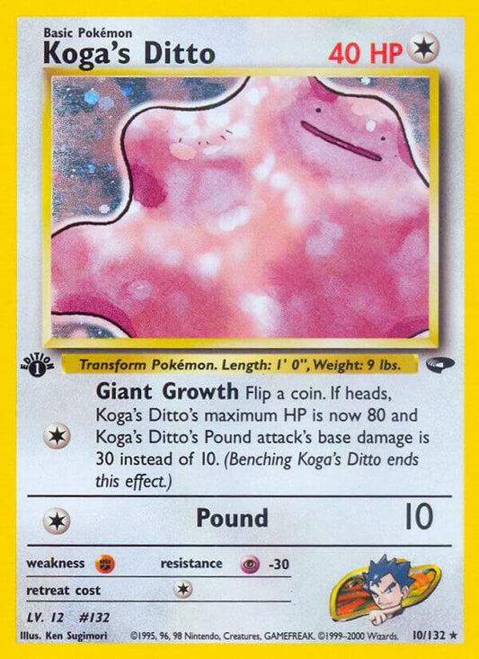 Pokemon  Koga's Ditto 10/132 Gym Challenge