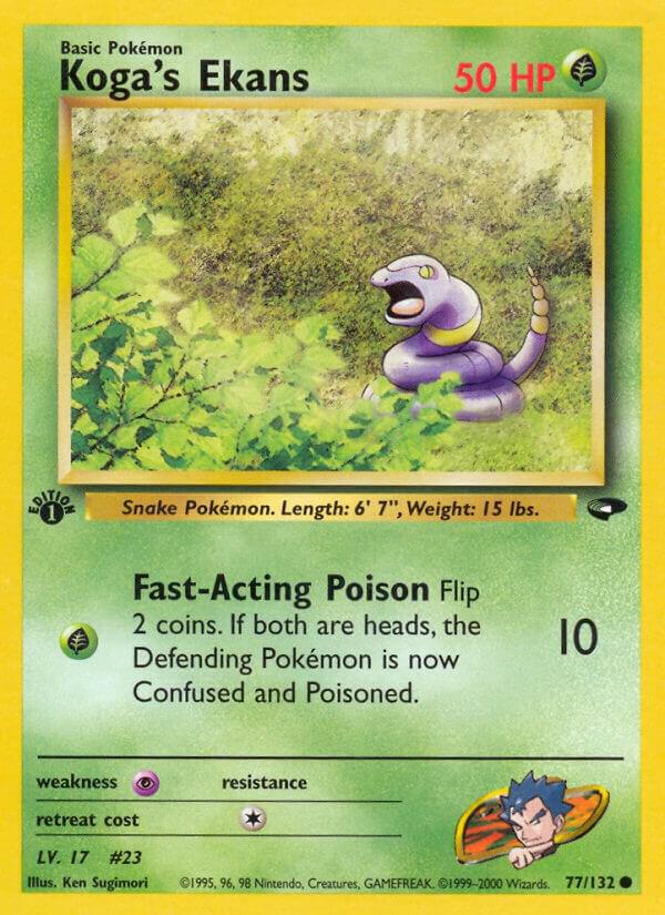Pokemon  Koga's Ekans 77/132 Gym Challenge