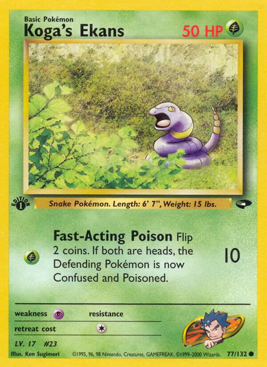 Pokemon  Koga's Ekans 77/132 Gym Challenge