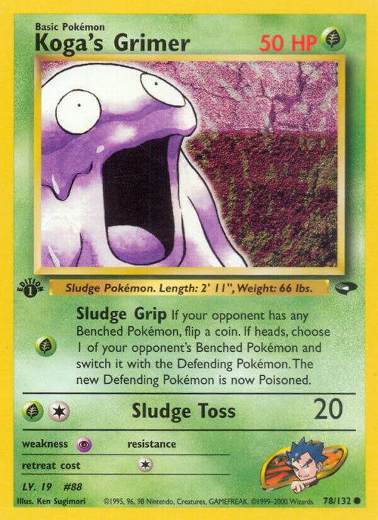 Pokemon  Koga's Grimer 78/132 Gym Challenge