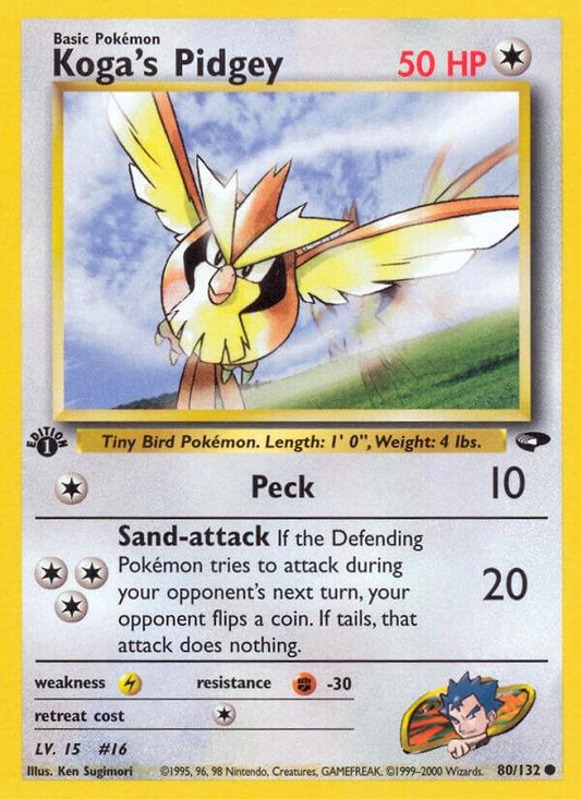 Pokemon  Koga's Pidgey 80/132 Gym Challenge
