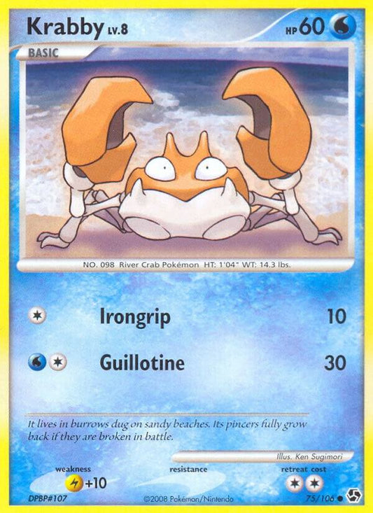 Pokemon Krabby 75/106 Great Encounters