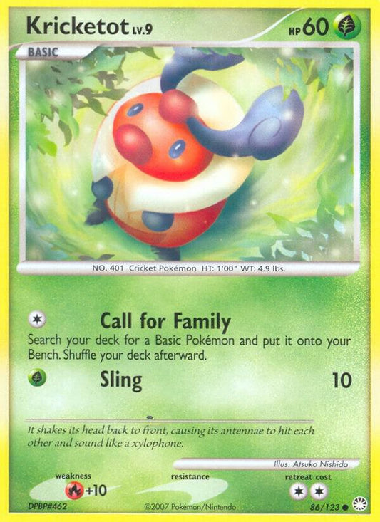 Pokemon Kricketot 86/123 Mysterious Treasures