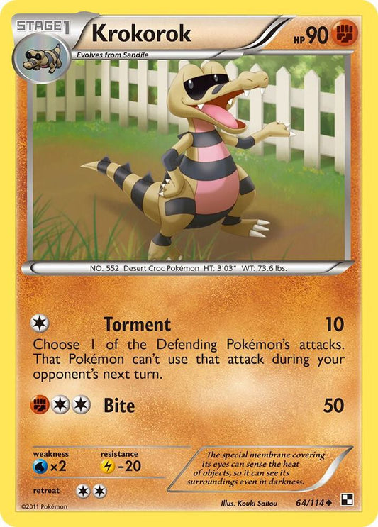 Pokemon Krokorok 64/114 Black & White