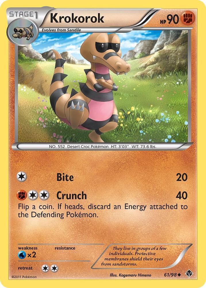 Pokemon Krokorok 61/98 Emerging Powers