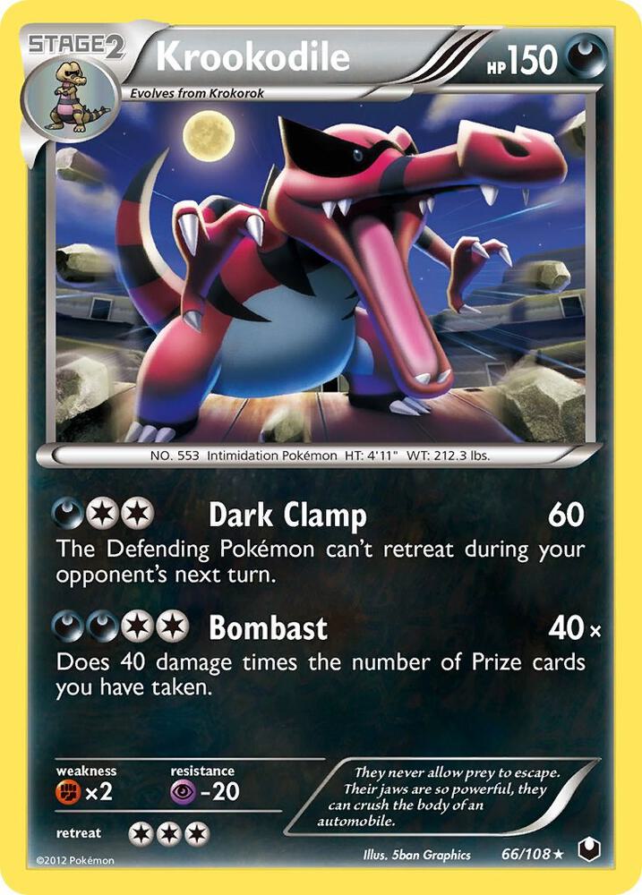 Pokemon Krookodile 66/108 Dark Explorers