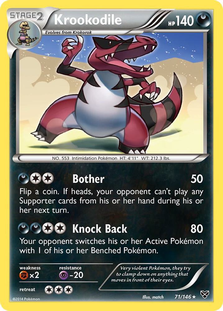 Pokemon Krookodile 71/146 XY