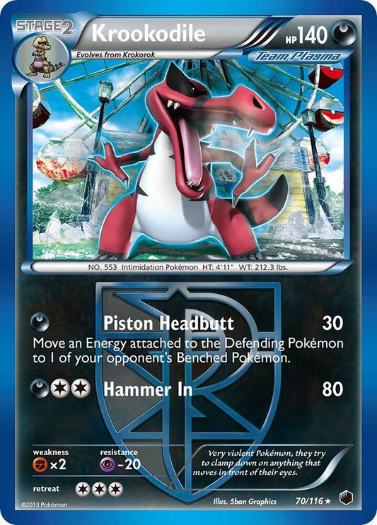 Pokemon Krookodile 70/116 Plasma Freeze