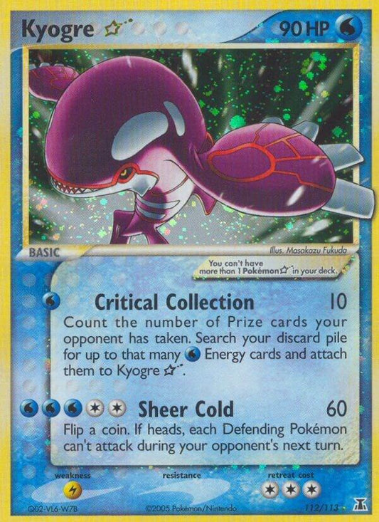 Pokemon Kyogre Gold Star 112/113 Delta Species