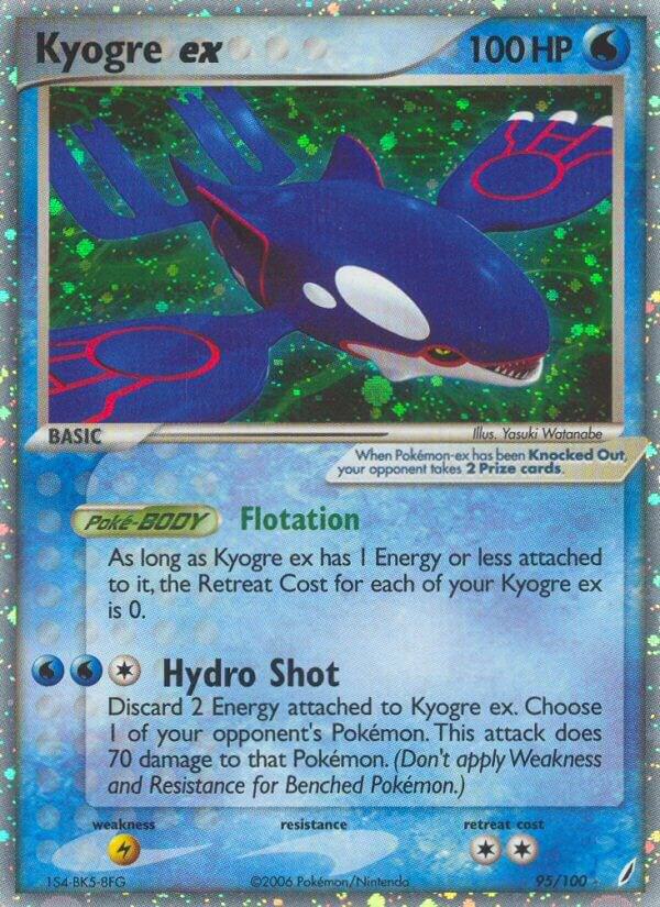 Pokemon Kyogre ex 95/100 Crystal Guardians