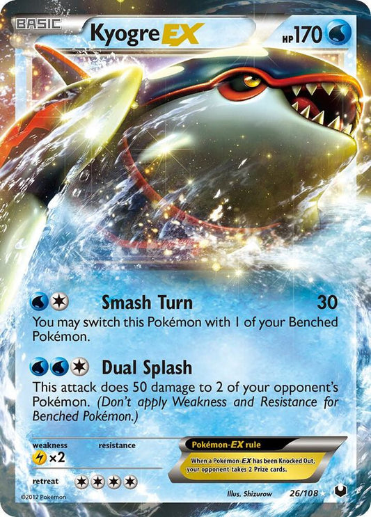 Pokemon Kyogre EX 26/108 Dark Explorers