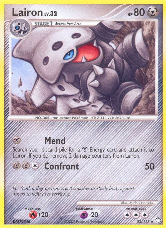 Pokemon Lairon 53/123 Mysterious Treasures