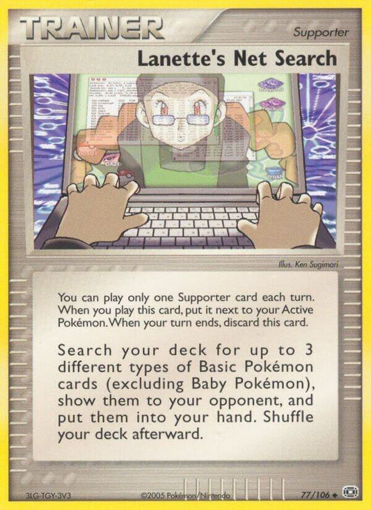Pokemon Lanette's Net Search 77/106 Emerald