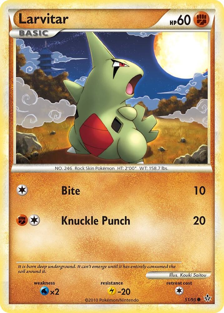 Pokemon Larvitar 51/95 Unleashed
