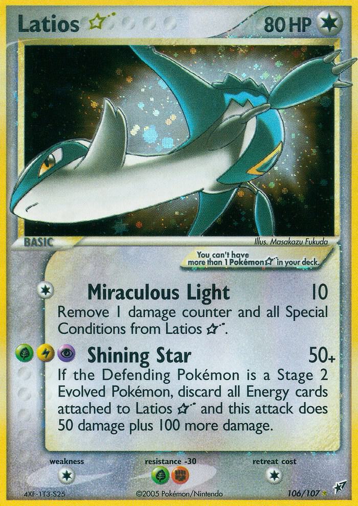 Pokemon Latios Gold Star 106/107 Deoxys