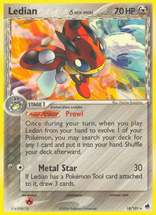 Pokemon Ledian δ 18/101 Dragon Frontiers