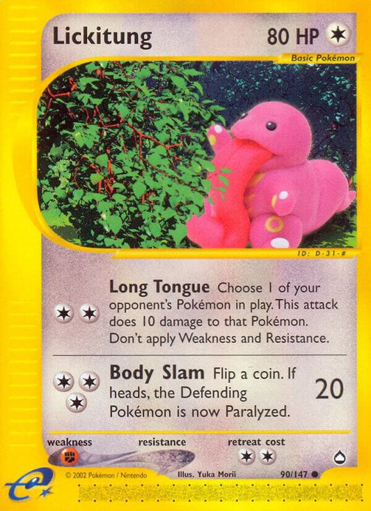 Pokemon Lickitung 90/147 Aquapolis