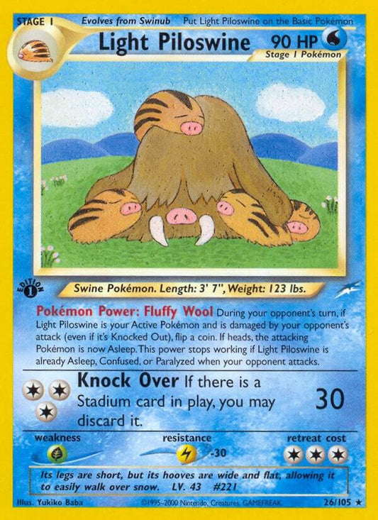Pokemon Light Piloswine 26/105 Neo Destiny
