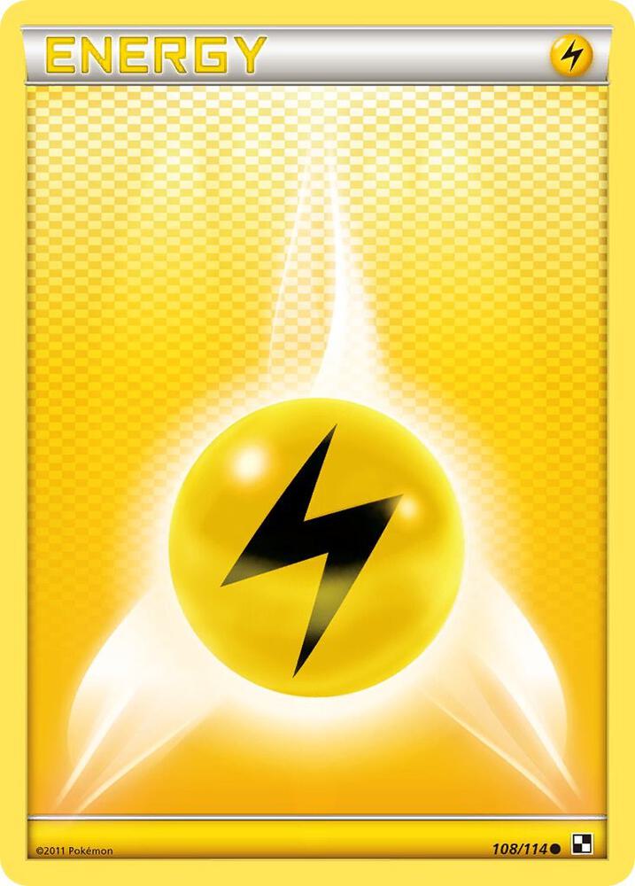 Pokemon Lightning Energy 108/114 Black & White