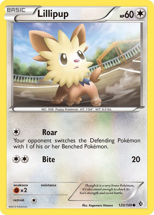 Pokemon Lillipup 120/149 Boundaries Crossed