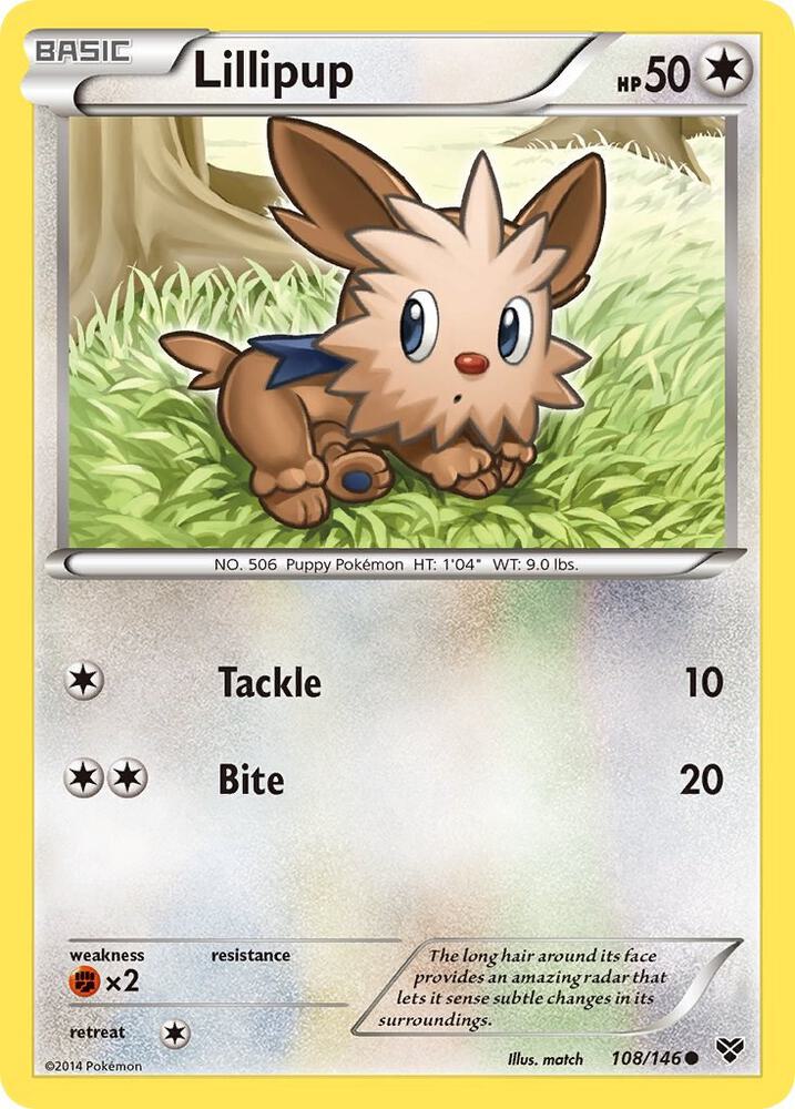 Pokemon Lillipup 108/146 XY