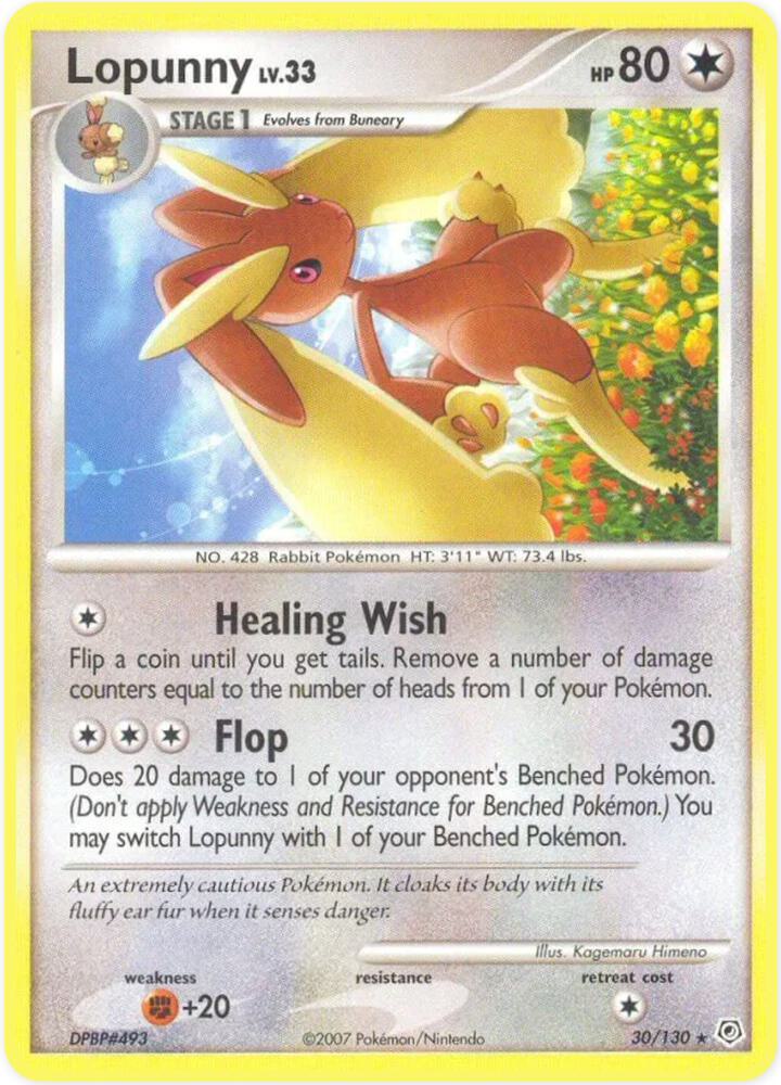 Pokemon Lopunny 30/130 Diamond & Pearl
