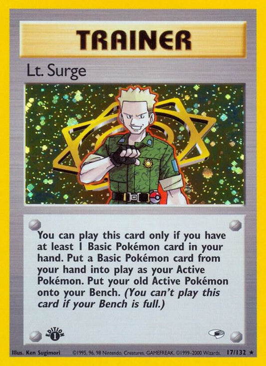 Pokemon Lt. Surge 17/132 Gym Heroes