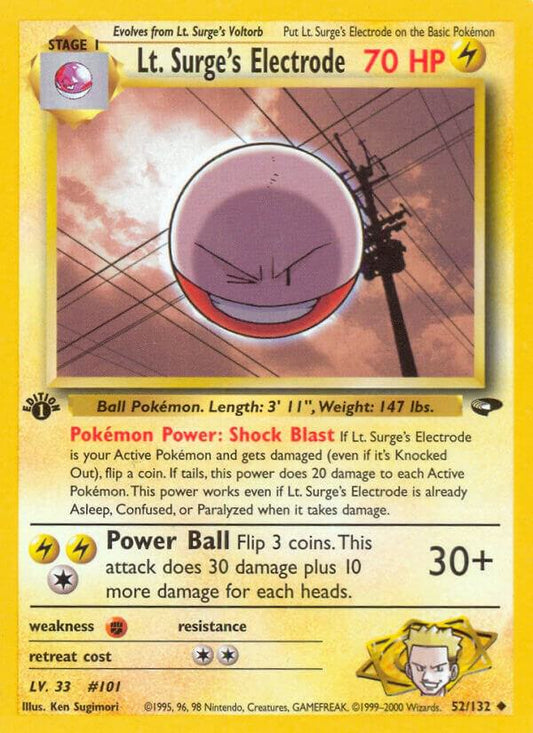 Pokemon  Lt. Surge's Electrode 52/132 Gym Challenge