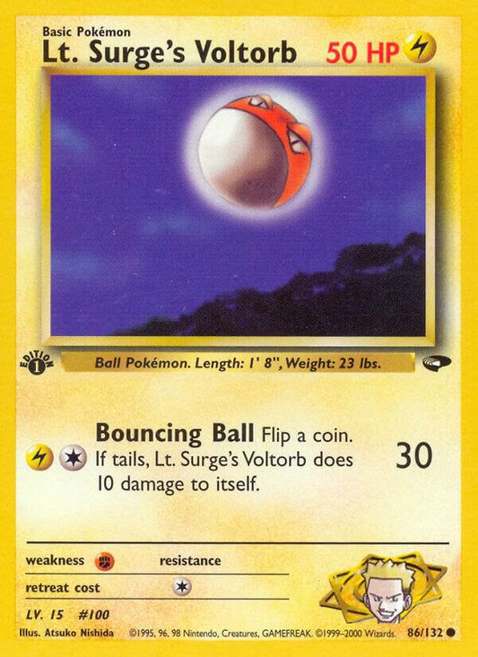 Pokemon  Lt. Surge's Voltorb 86/132 Gym Challenge