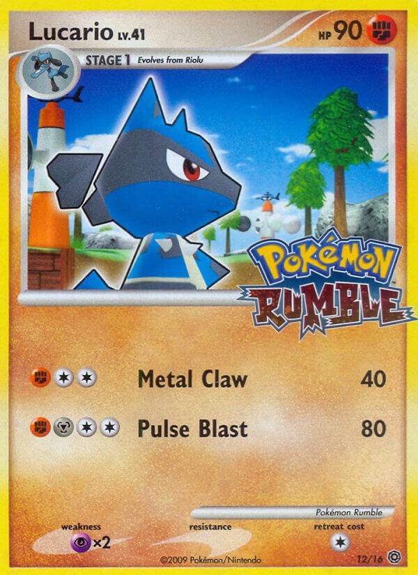 Pokemon Lucario 12/16 Pokémon Rumble