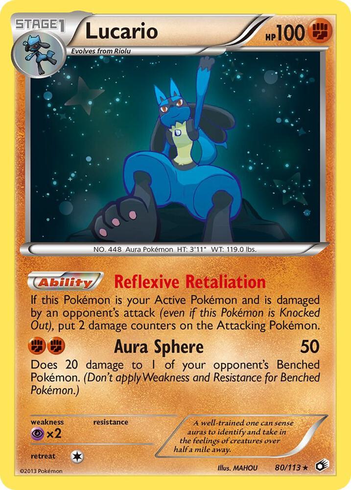 Pokemon Lucario 80/113 Legendary Treasures