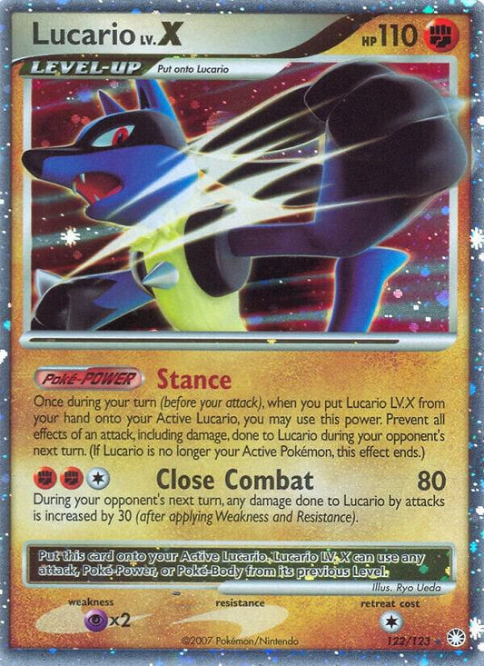 Pokemon Lucario LV.X 122/123 Mysterious Treasures