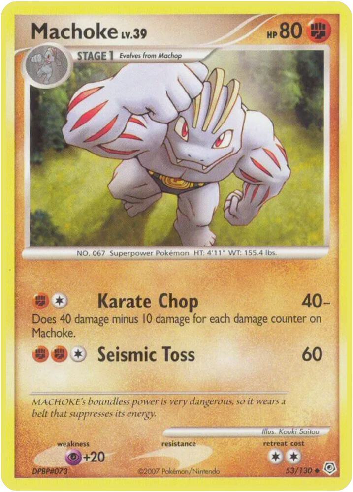 Pokemon Machoke 53/130 Diamond & Pearl