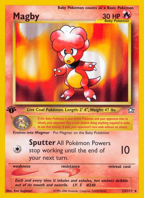 Pokemon Magby # 23 Neo Genesis