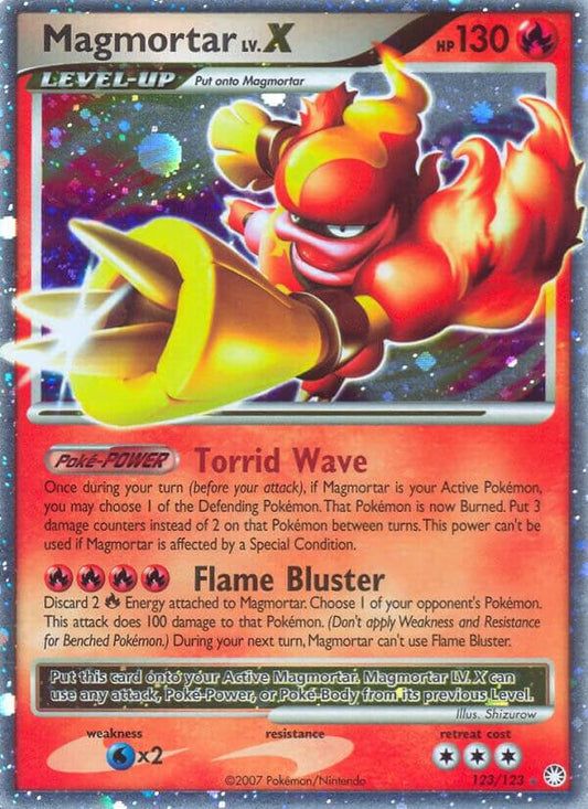 Pokemon Magmortar LV.X 123/123 Mysterious Treasures