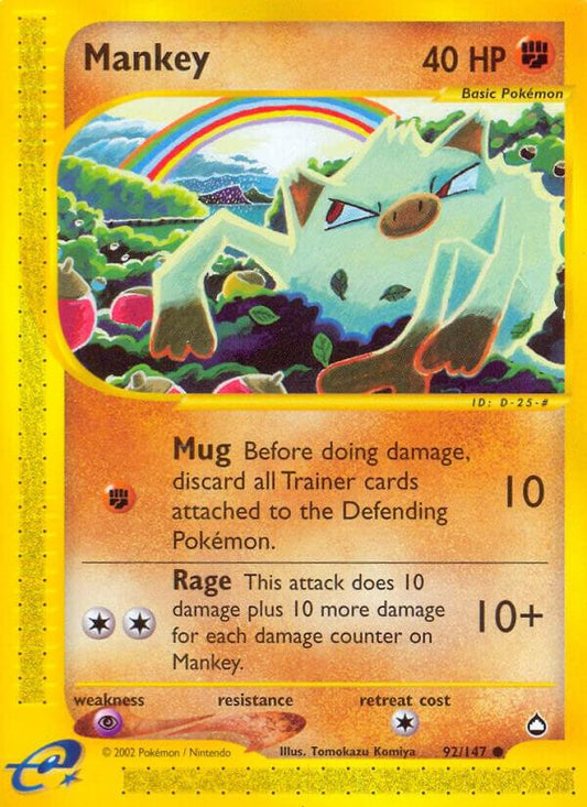 Pokemon Mankey 92/147 Aquapolis