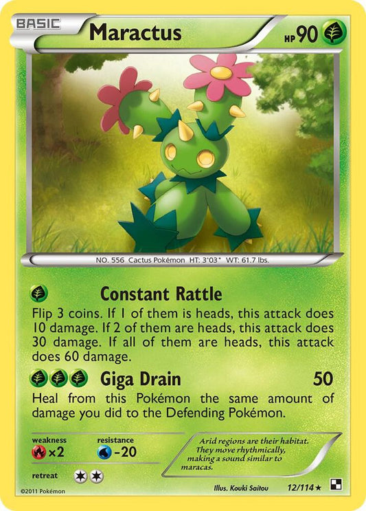 Pokemon Maractus 12/114 Black & White