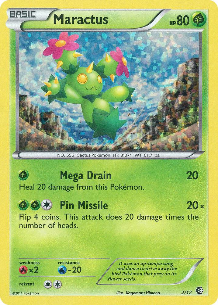 Pokemon Maractus 2/12 McDonald's Collection 2011