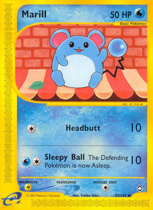 Pokemon Marill 53/147 Aquapolis