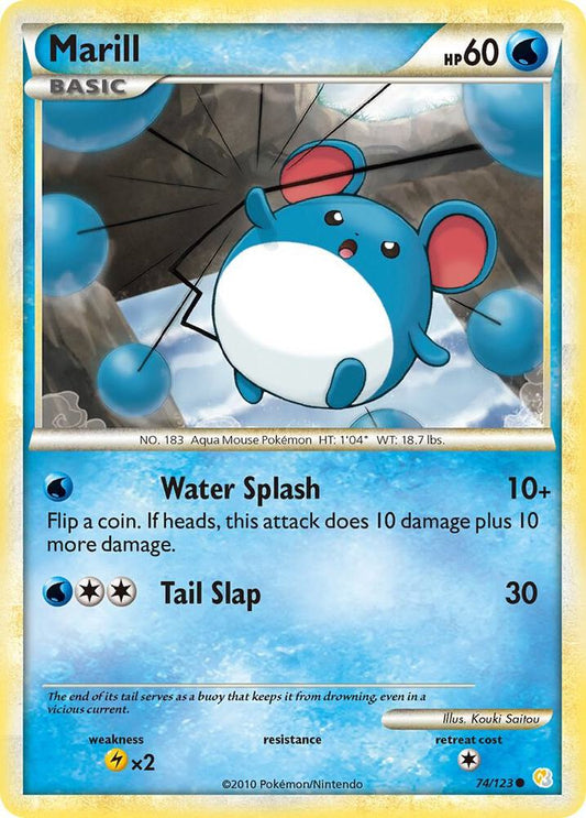 Pokemon Marill 74/123 HeartGold & SoulSilver