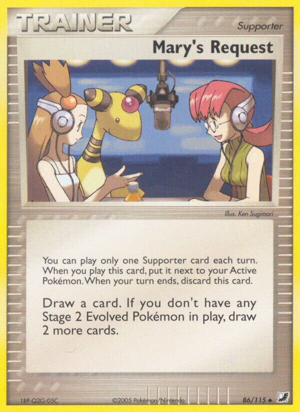 Pokemon Mary's Request 86/115 Unseen Forces